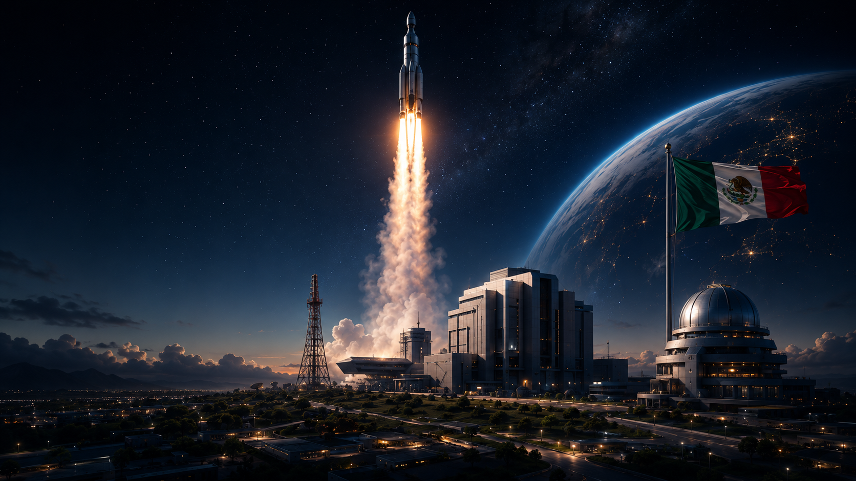 Lanzamiento de un cohete del Centro Espacial Mexicano
